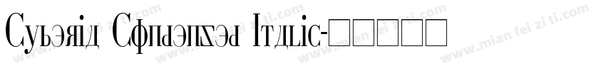 Cyberia Condensed Italic字体转换